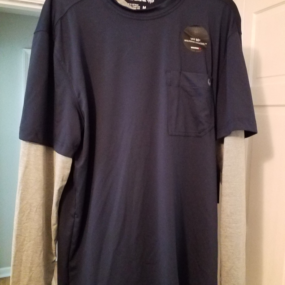 Mens layered look shirt